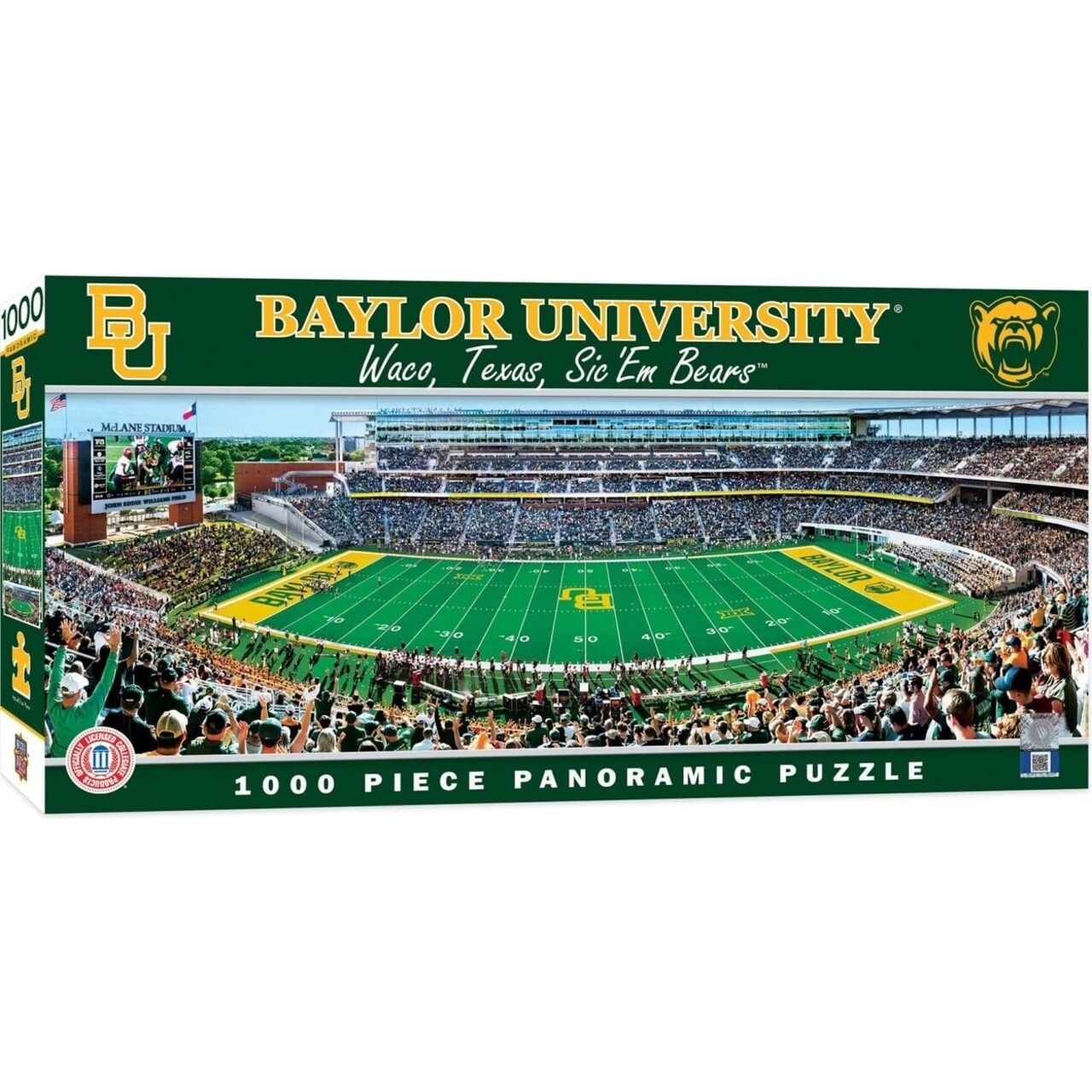 Baylor Bears 1000 Piece Panoramic Jigsaw Puzzle 13X39 Eco-Friendly Chipboard